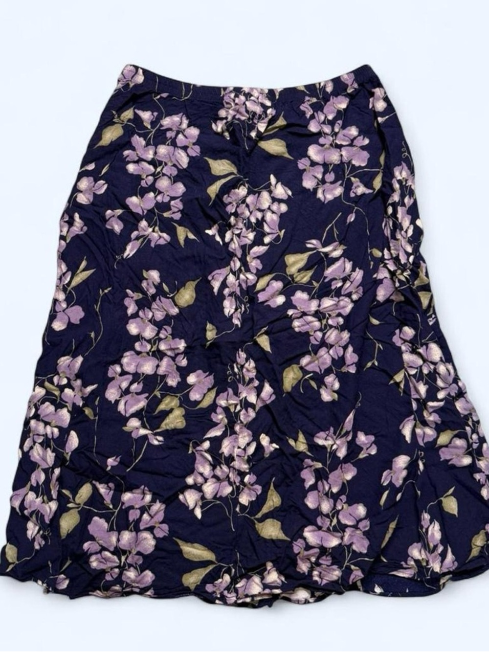 Vintage Purple Floral Skirt